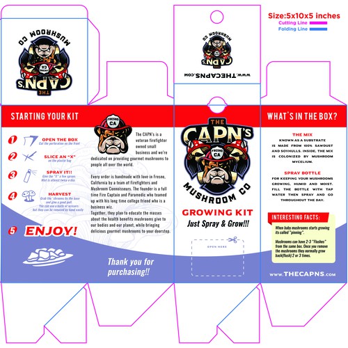 CAPN's Mushroom Co. Box Packaging