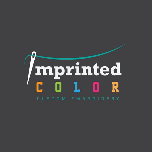 Create An Awesome Simple Font Based Logo Design For Custom Embroidery Imprinted Color