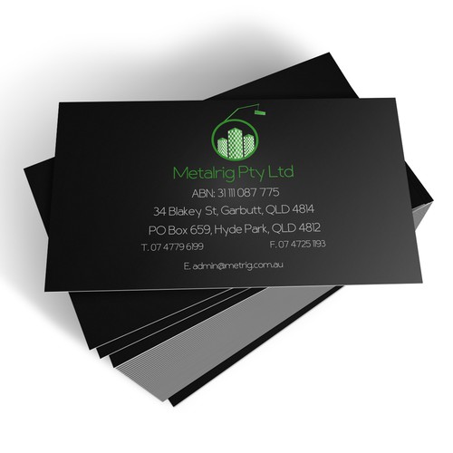 Bold, Modern Business Card & Logo Design for Construction Company Back