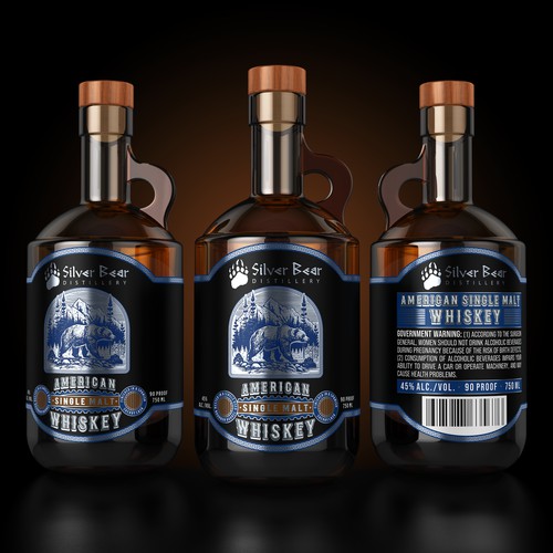Silver Bear. American single malt whiskey.