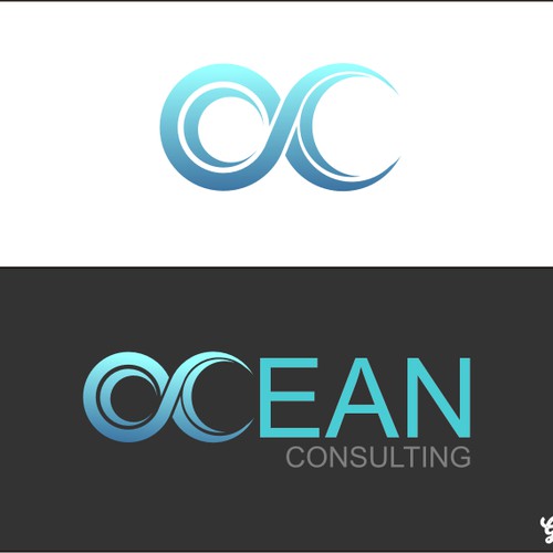 Ocean themed logo for a business that has nothing to do with the sea