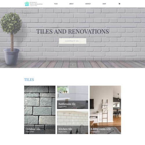 Home Page for Tile Company