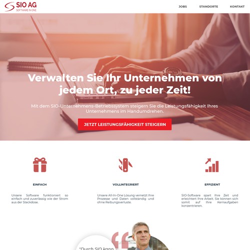 Web page for a german company
