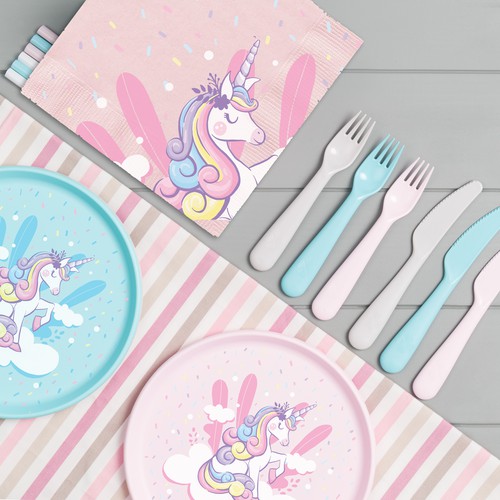 Design Unicorn Birthday Party Table Set