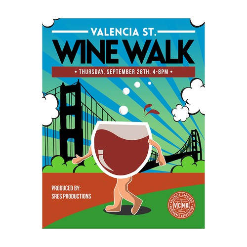 Wine Walk Poster needed for San Francisco's Valencia St. Event