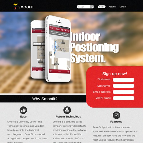 Smoofit - a new exiting startup need help to design a landing page!