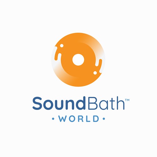 Simple fluid logo design for sound bath practitioners