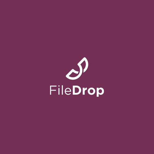 Line art logo for temporary cloud storage: FileDrop