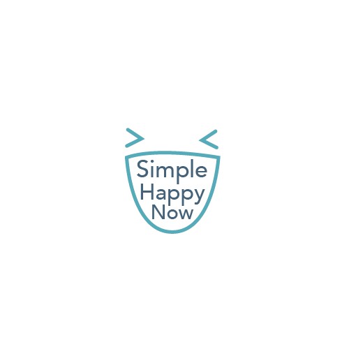 Create a simple, clean and playful logo design for Simple Happy Now