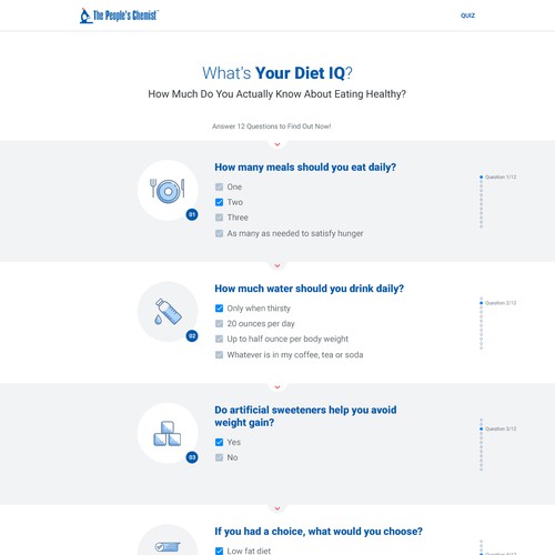 Design for a Diet Quiz