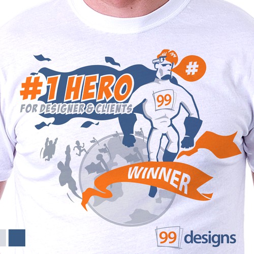 99designs needs a new t-shirt design, with SUPER HUMAN POWERS !!