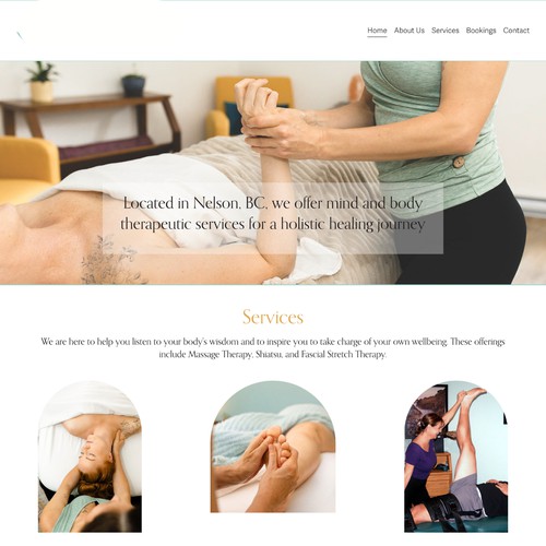 Website for a Massage Therapist