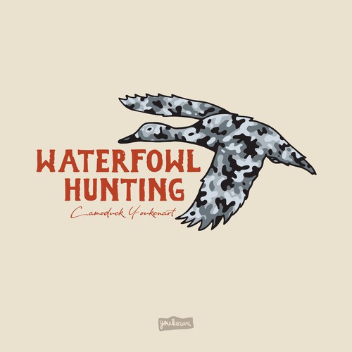 Camo Duck Illustration