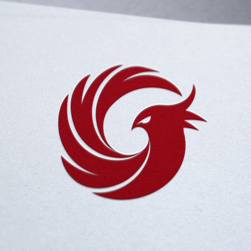 Logo concept of a phoenix bird
