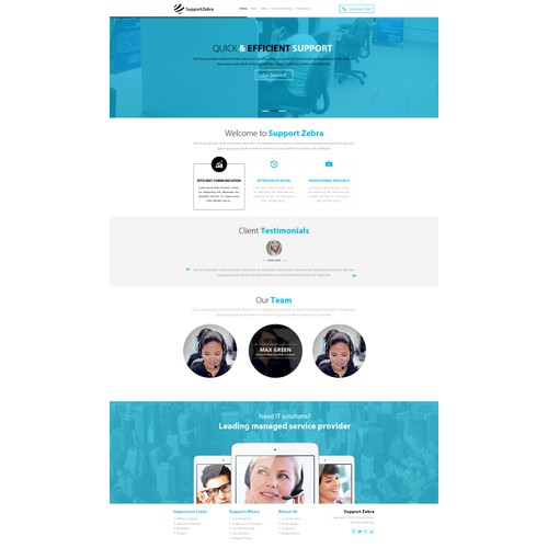Revamp our new call center website!