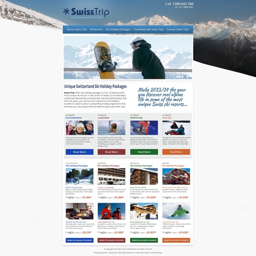 Swiss Trip - needs a new, refreshed website design
