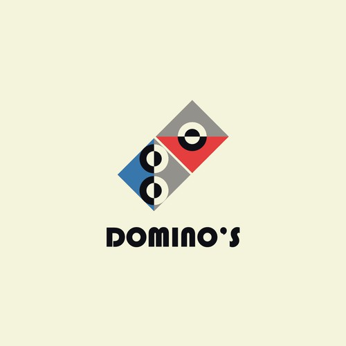 The Domino's logo with a Bauhaus treatment