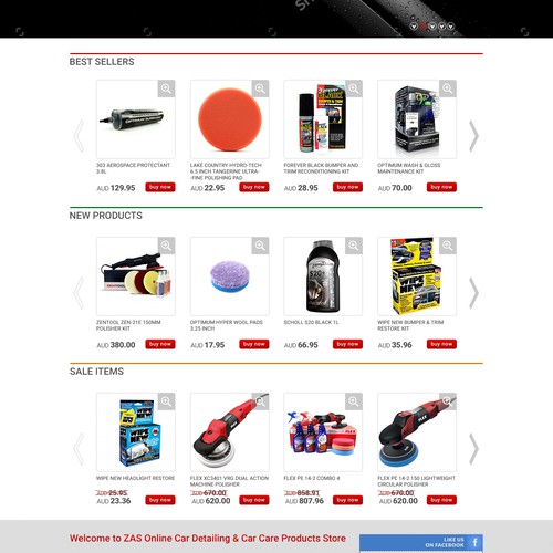 New Automotive Online Store Webpage Design