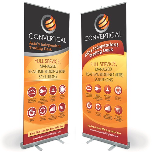 Create a Pop Up Banner design for an advertising company