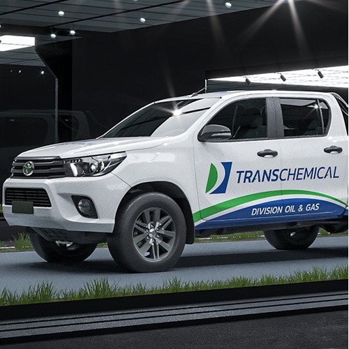 Minimalist Vehicle Wrap Design for Toyota Hilux