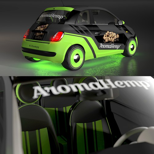 Fiat 500 pop wrap design
