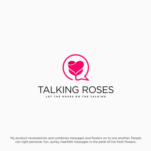 Simple Logo For Talking Rose