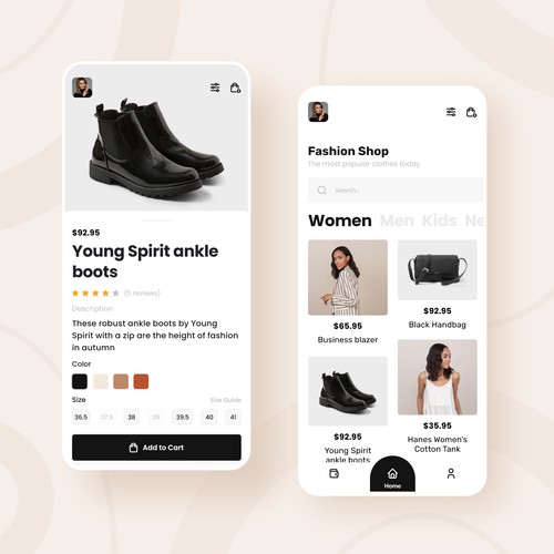 Fashion App Design