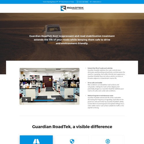 Roadtek Landing Page