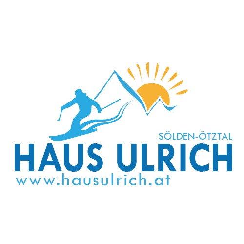 Ferienpension Logo, das Lust auf Winterurlaub macht
