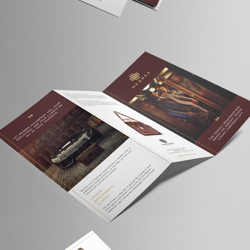 Tri-fold por luxury brand