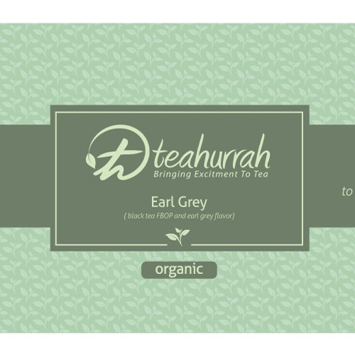 Bold label design for tea company