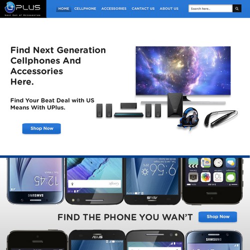 Modern design for mobile and accessories selling wedsite.