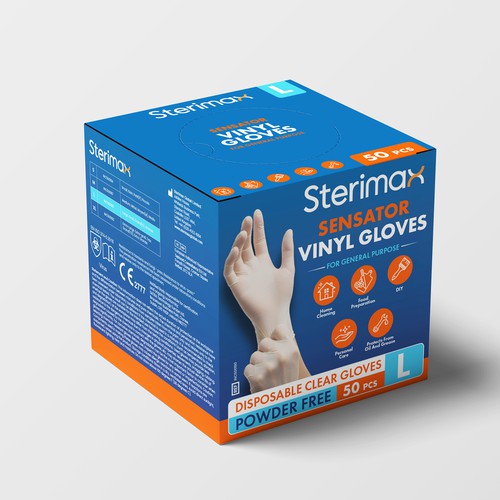 Retail shelf box for disposable gloves
