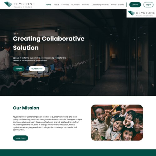 Keystone Home Page Design