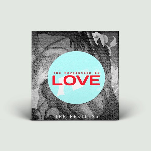 CD cover design for revolution is love music album