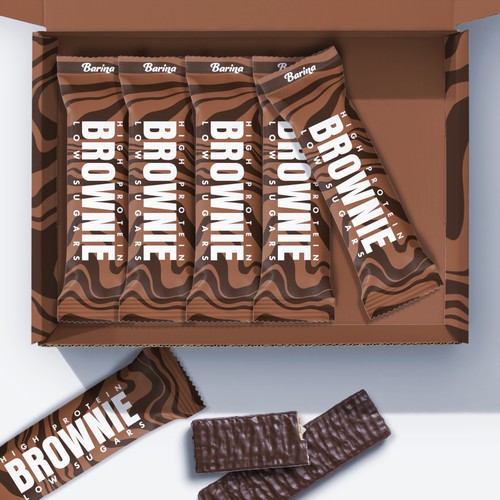 Packaging design for protein bars.