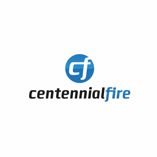 clean, powerful, no nonsese logotype for centennial fire