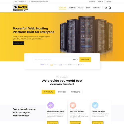 Website Design Domain & Hosting