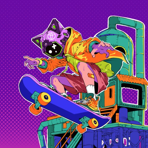 Cyber Street Character Design for Garmin Instinct Watch