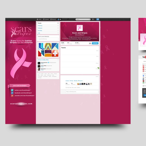 Create winning social media pages for an AMAZING breast cancer organization!