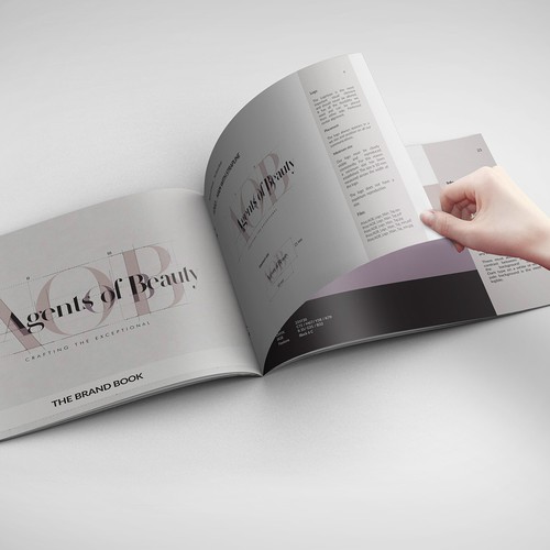 Brand Guidelines Book Design for Agents of Beauty