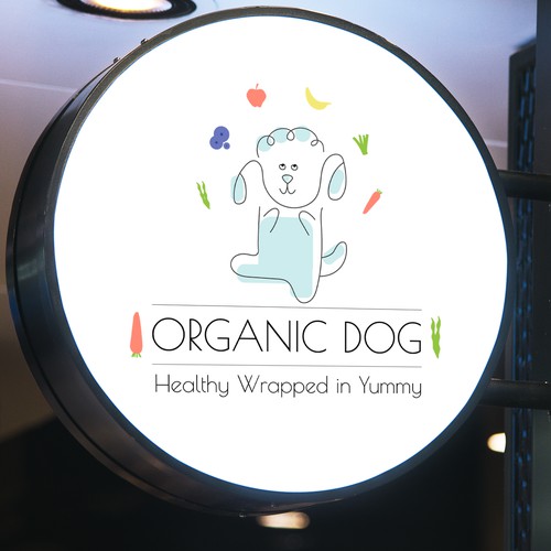 cute logo - organic dog