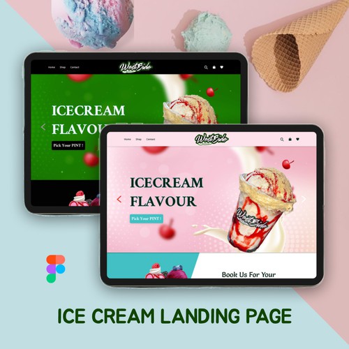 Ice Cream Landing Page Design