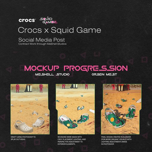 Crocs x Squid Game Social Media Post