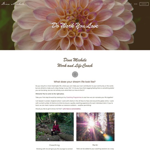 Work and Life Coach Website