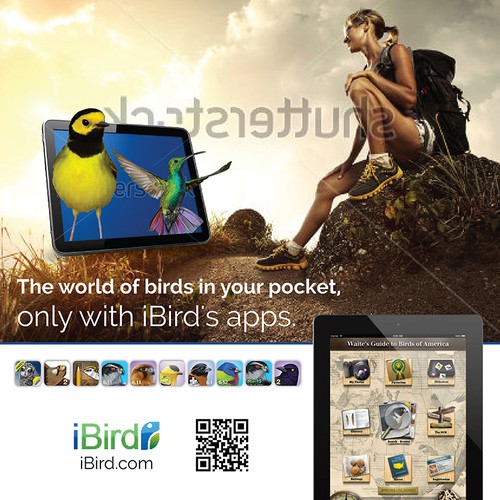 Create a winning full page color ad for iBird.com in Macworld