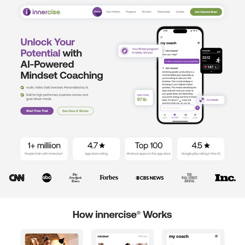 AI Powered Mindset Coaching & Mental Fitness Training App.