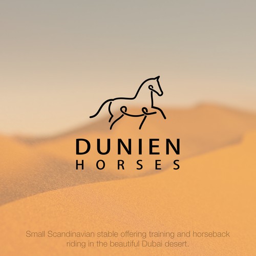 Bold logo design for Dunien Horses