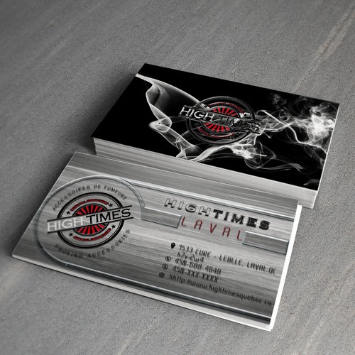 Business Card for HighTimes Canada - Smoking accessories retail stores