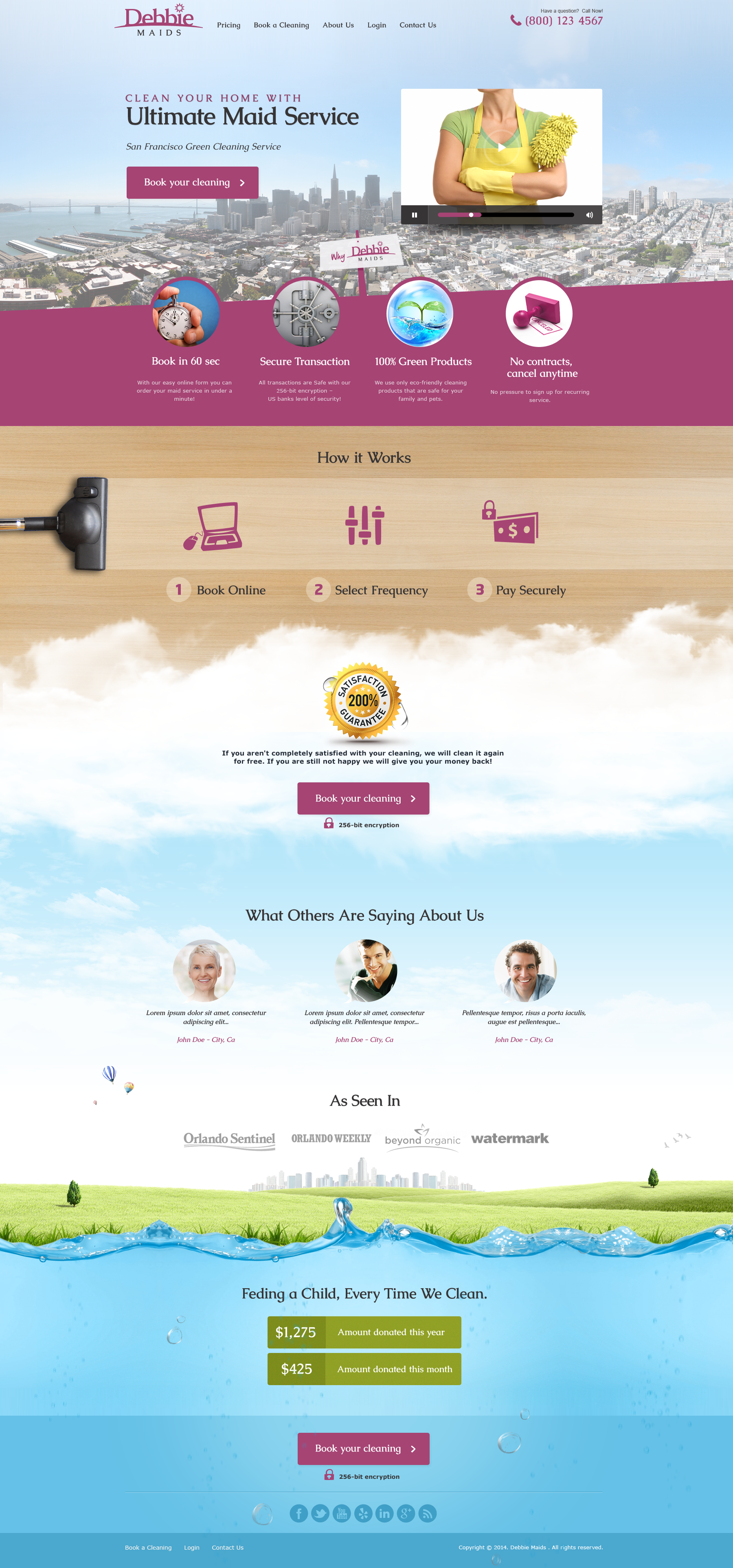Create the best web page for a budding house cleaning company!!